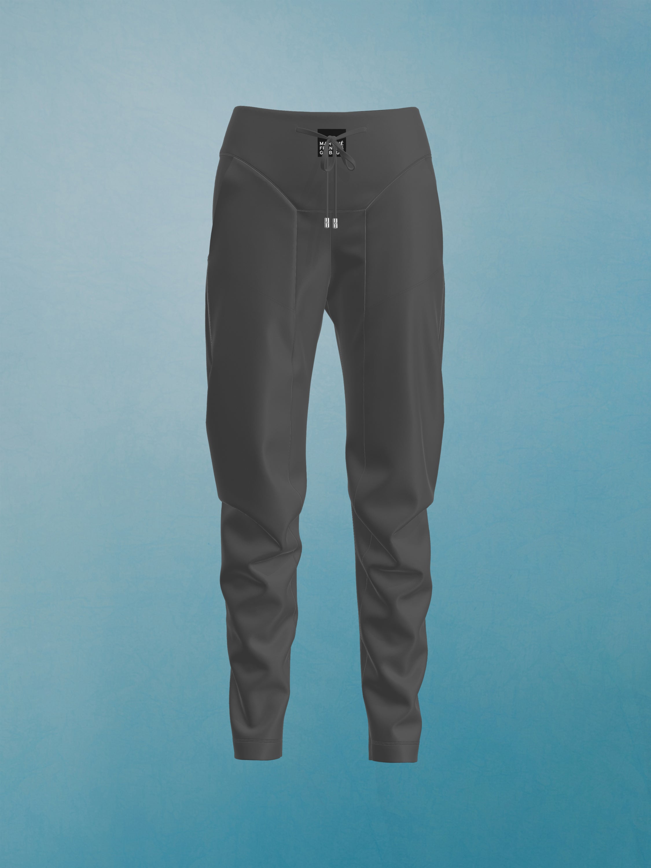 【Marithe + Francois Girbaud】W HALF COTTON PANTS‐BLACK PANTS - MARITHE FRANCOIS GIRBAUD