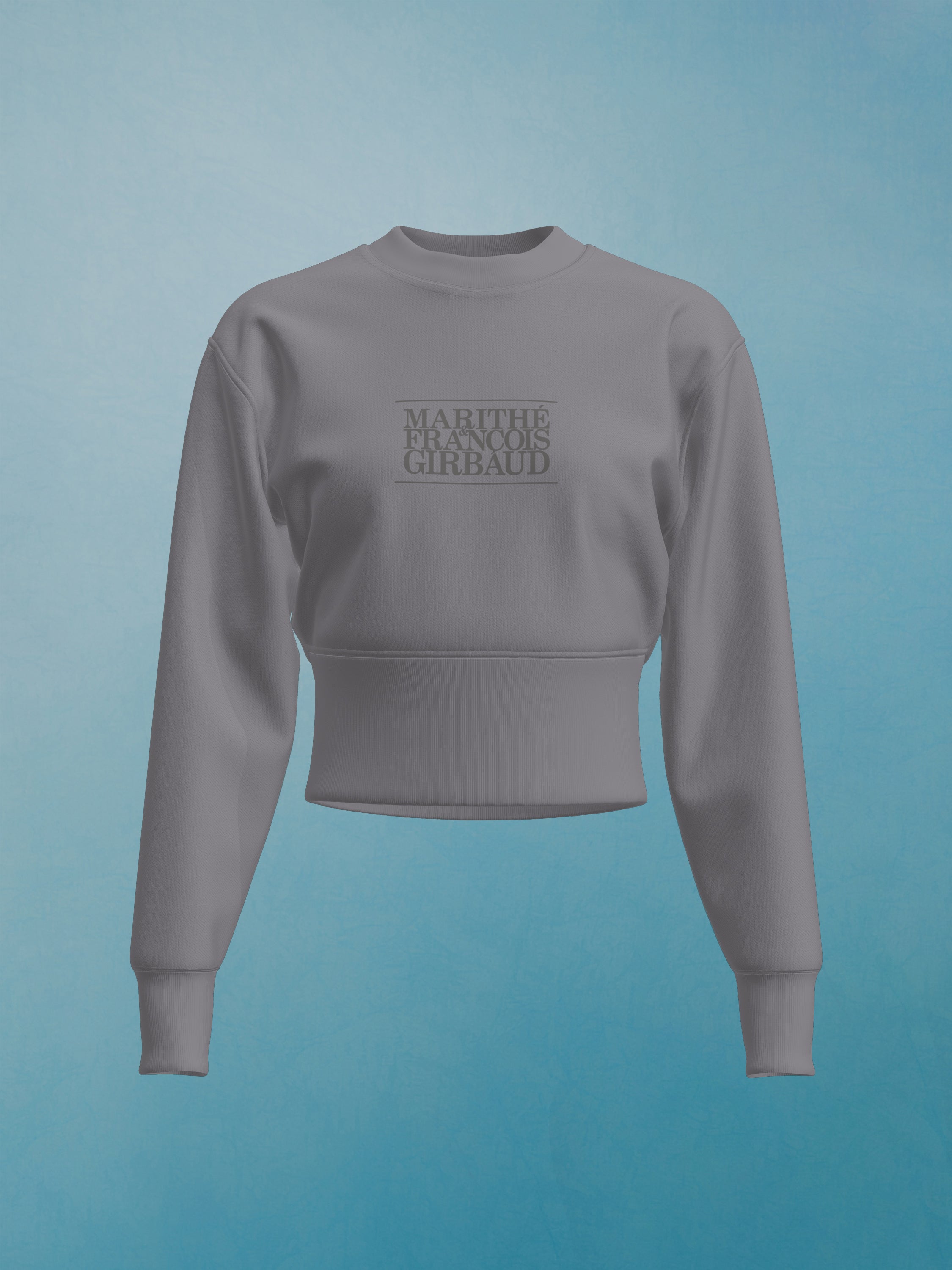 ★Marithe + Francois Girbaud★ W LETTERING CROP TEE gray pin W CROPPED – Marithé + François Girbaud