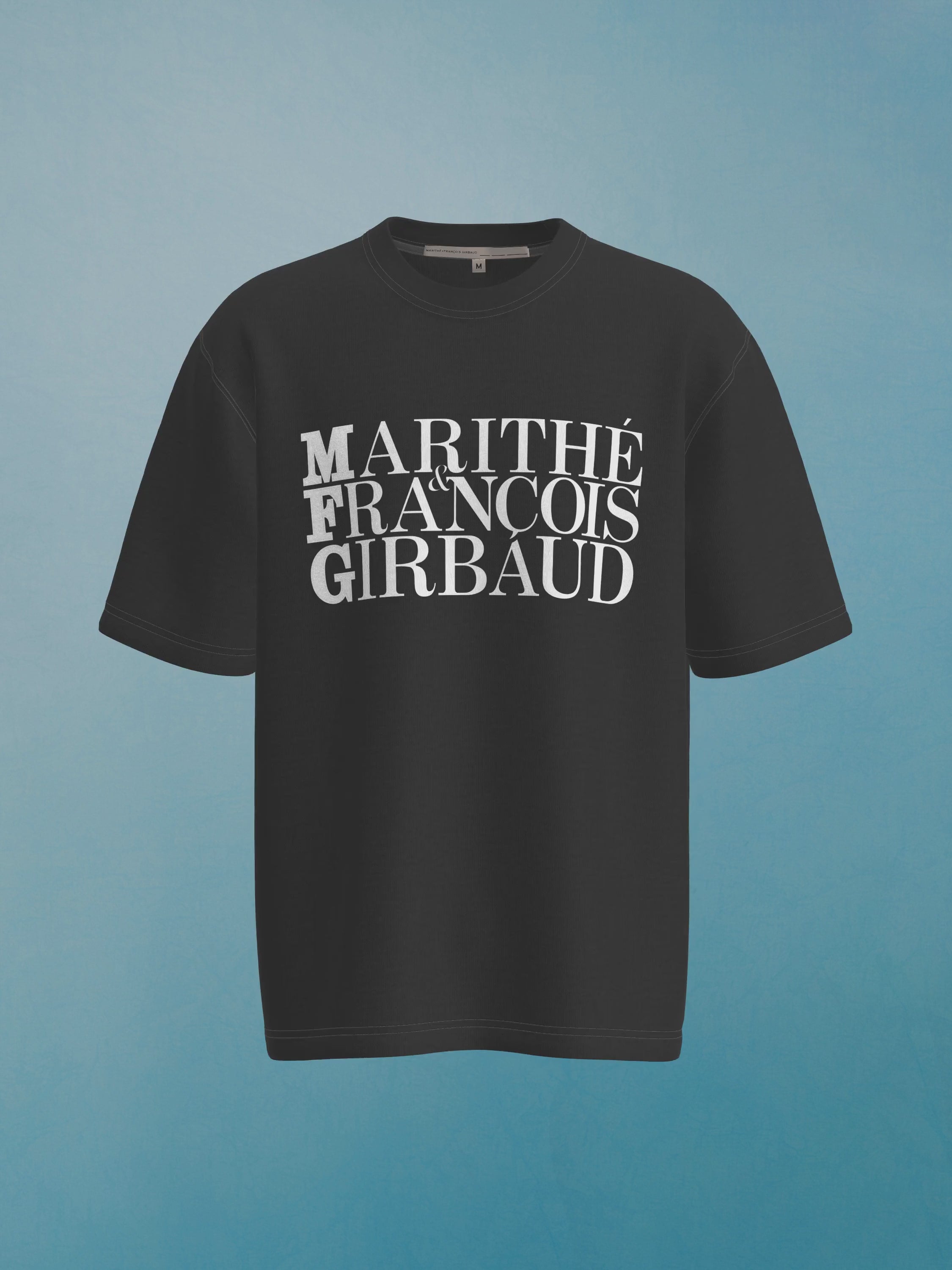 Tシャツ・カットソー Marithe + Francois Girbaud LETTERING LOGO OVERSIZED TEE whit LETTERING LOGO OVERSIZED TEE white - MARITHE FRANCOIS GIRBAUD